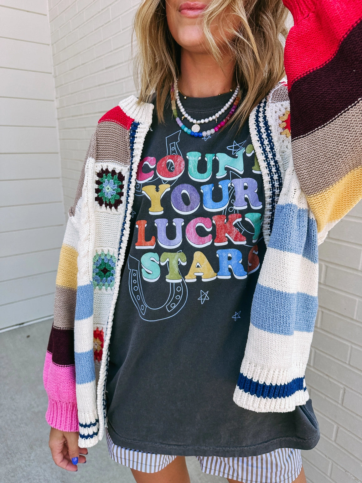 Count Your Lucky Stars Graphic Tee-PO