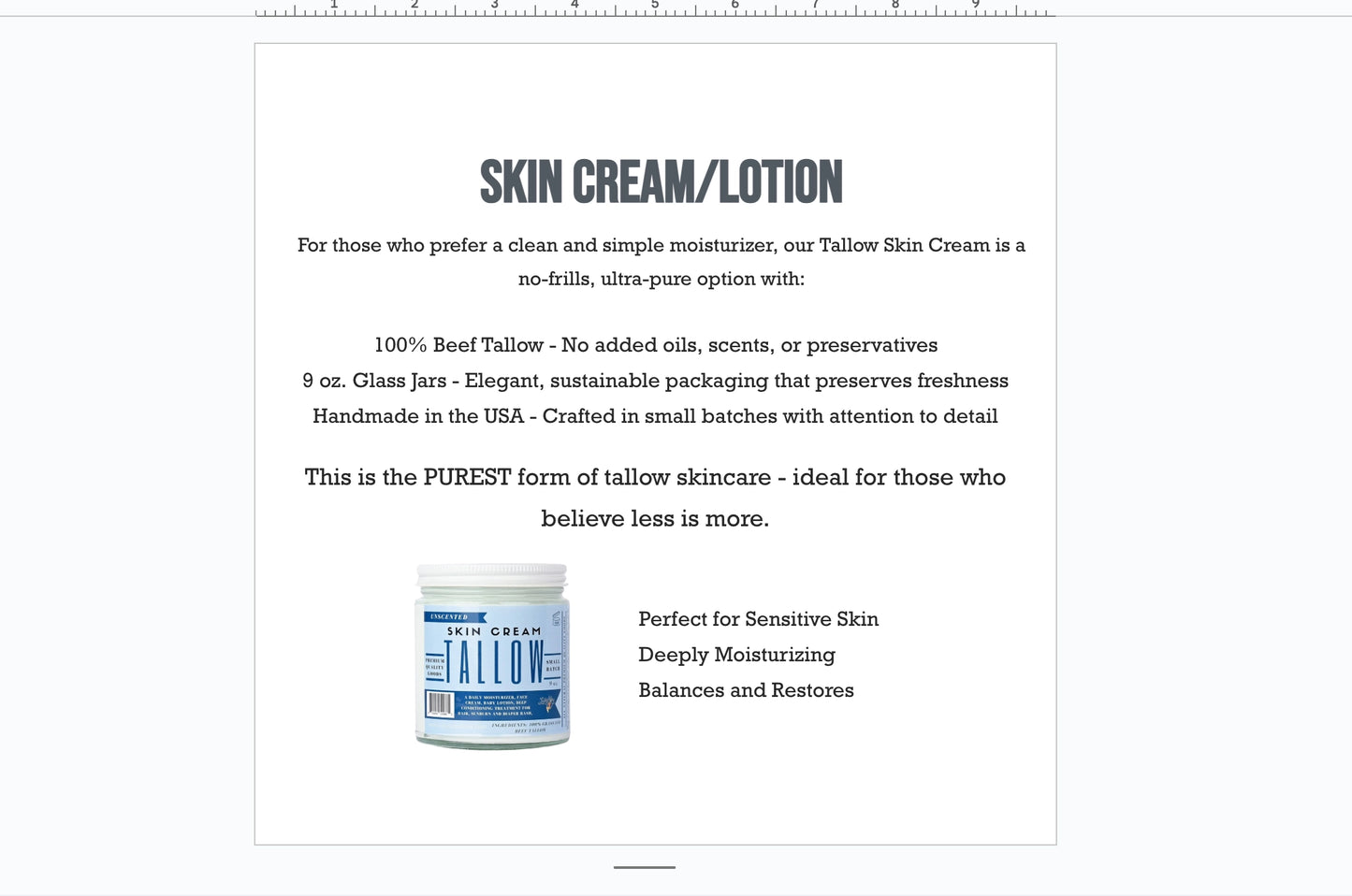 Tallow Lotion