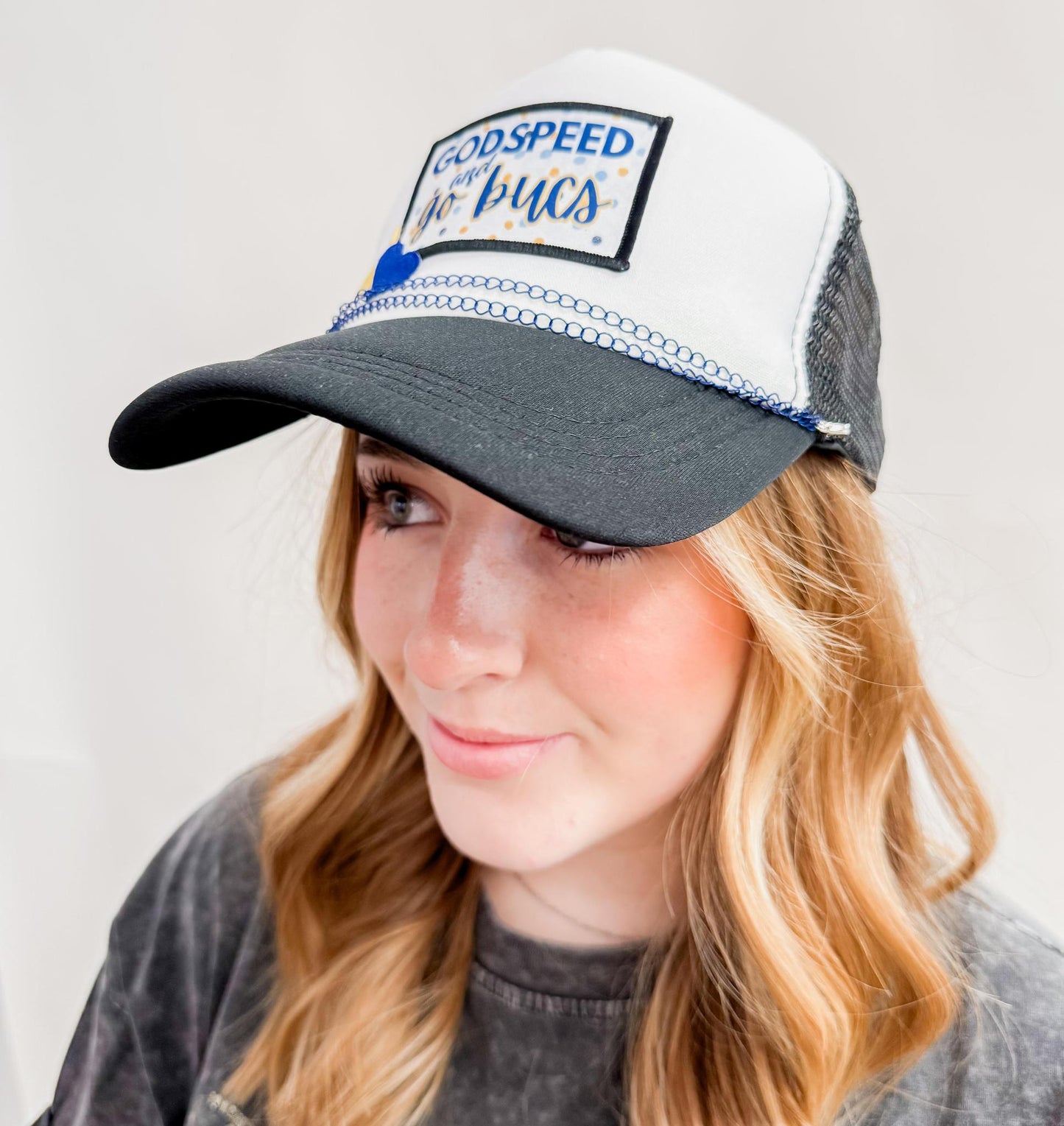 Godspeed & Go Bucs Trucker Hat
