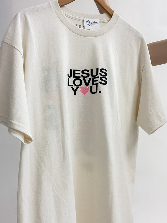 Bold Jesus Loves You Graphic Tee