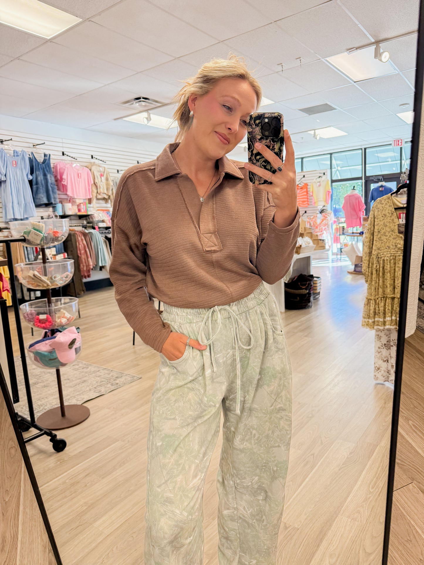 Gray Dr. Blouse