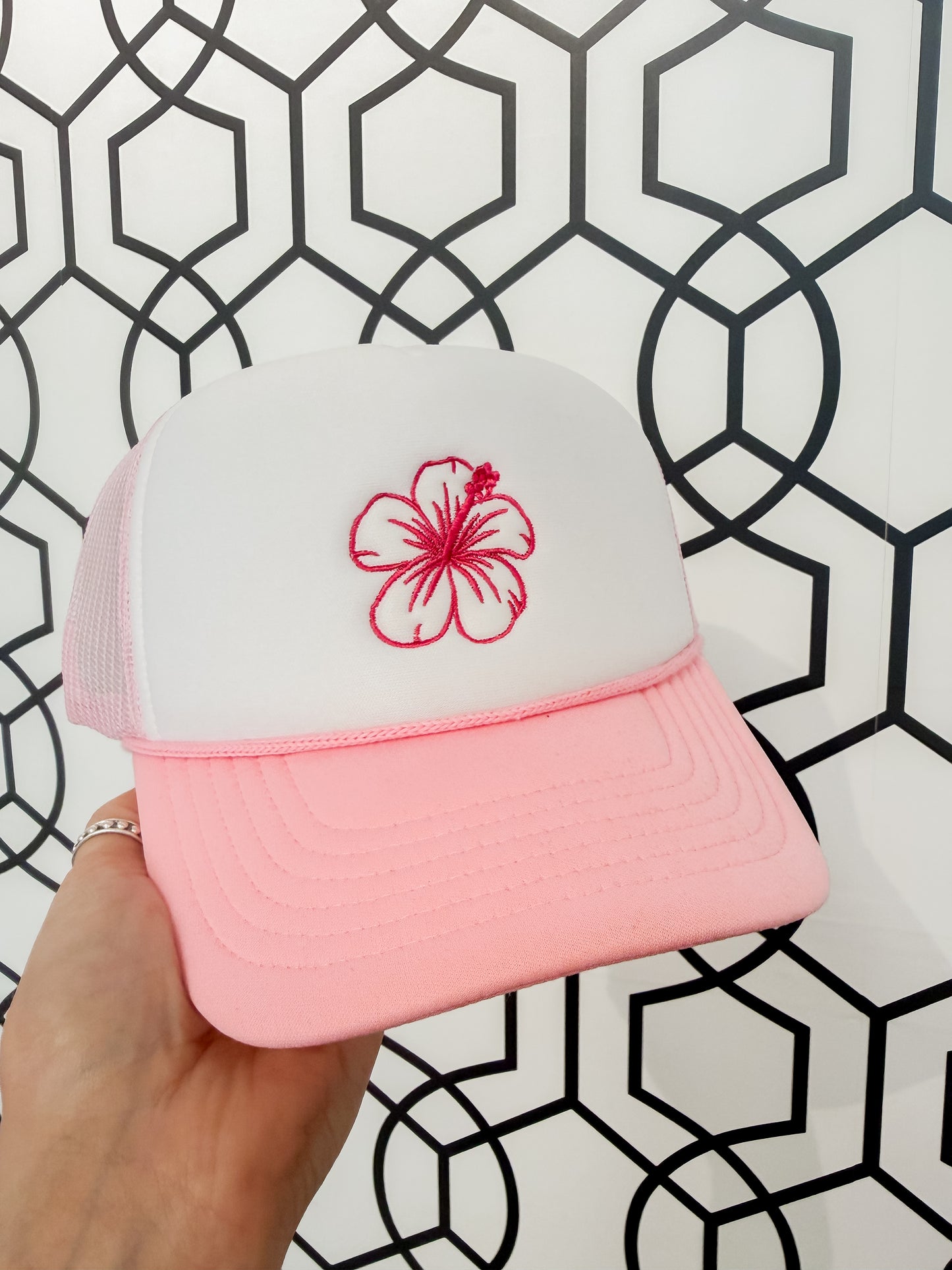 Hibiscus Flower Trucker Hat