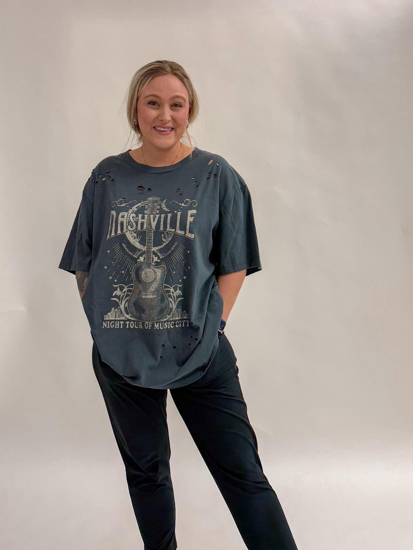 Nashville Distressed Graphic Tee