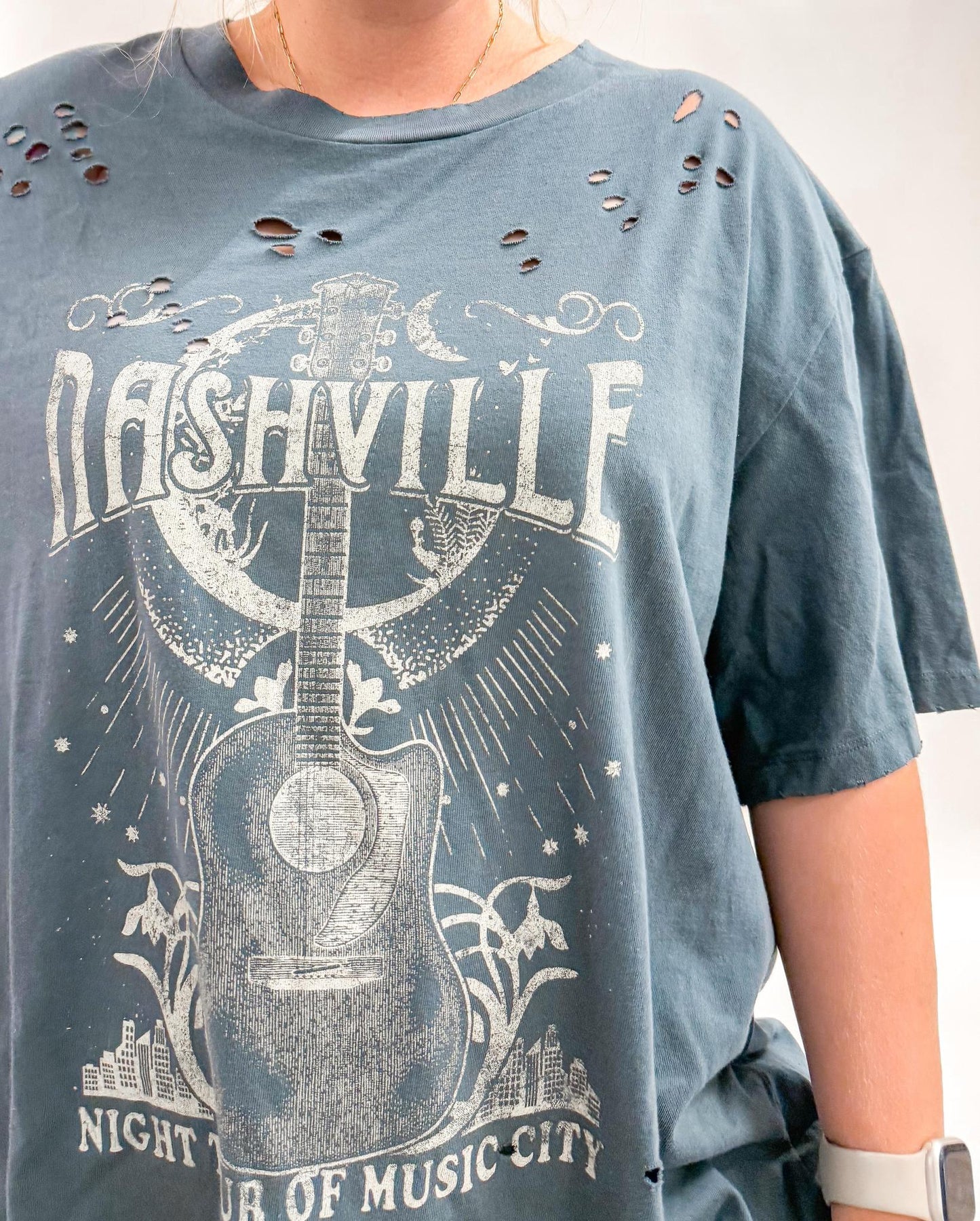 Nashville Distressed Graphic Tee