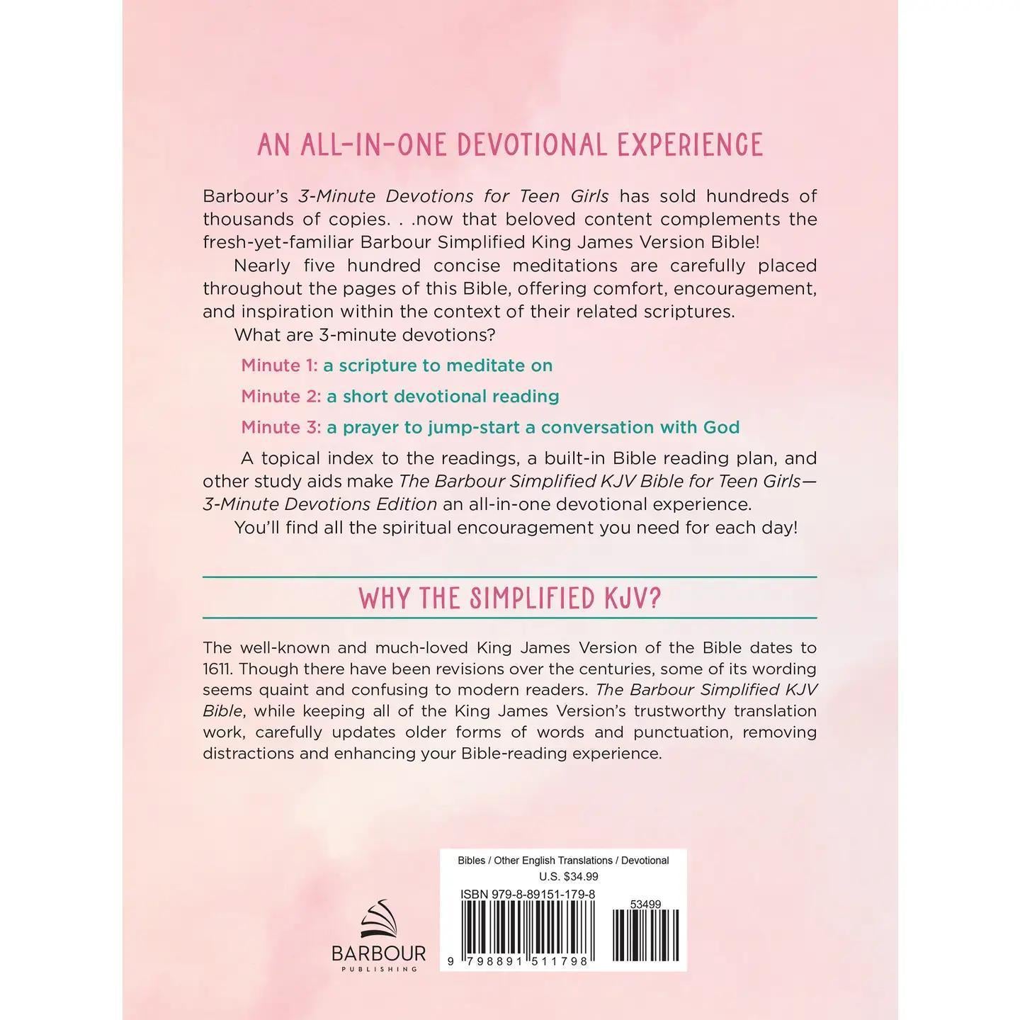 The Barbour Simplified Kjv Bible For Teen Girls