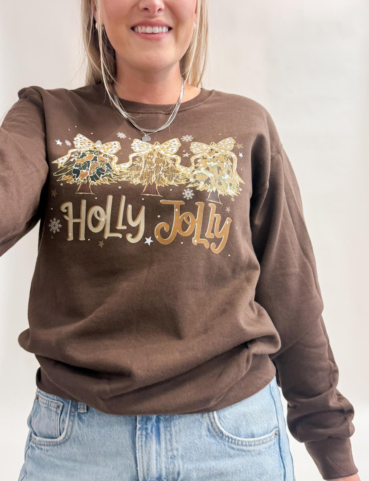 Holly Jolly Hunting Christmas Crewneck
