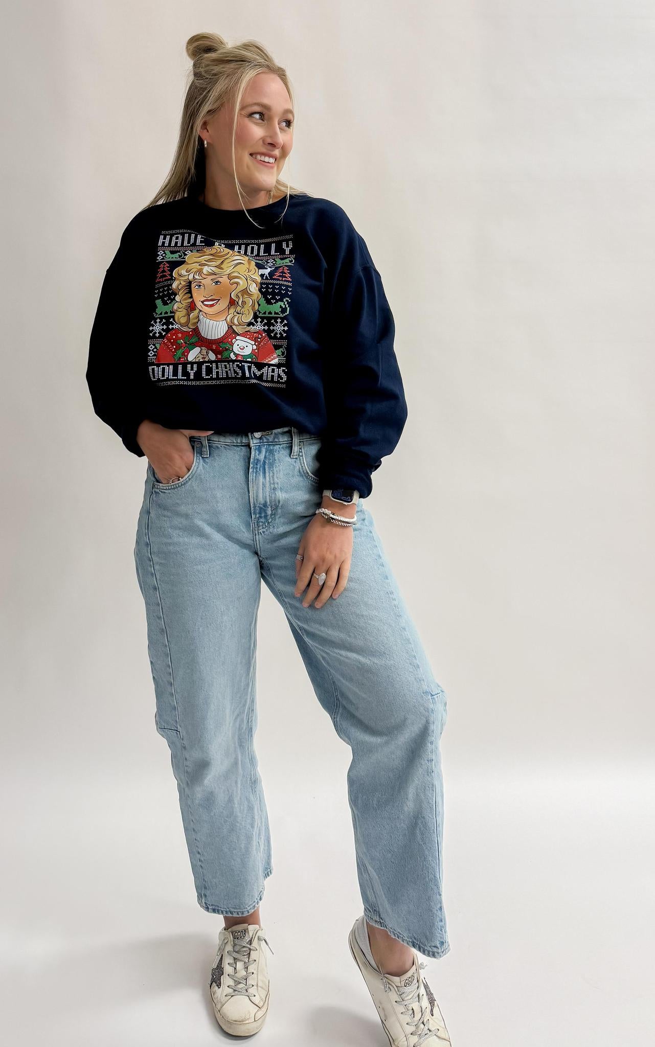 Holly Dolly Christmas Crewneck