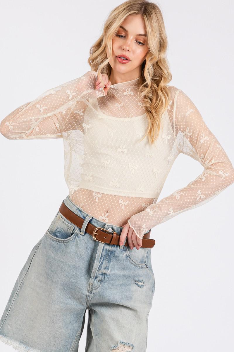 Beidleman Rd Bow Lace Top