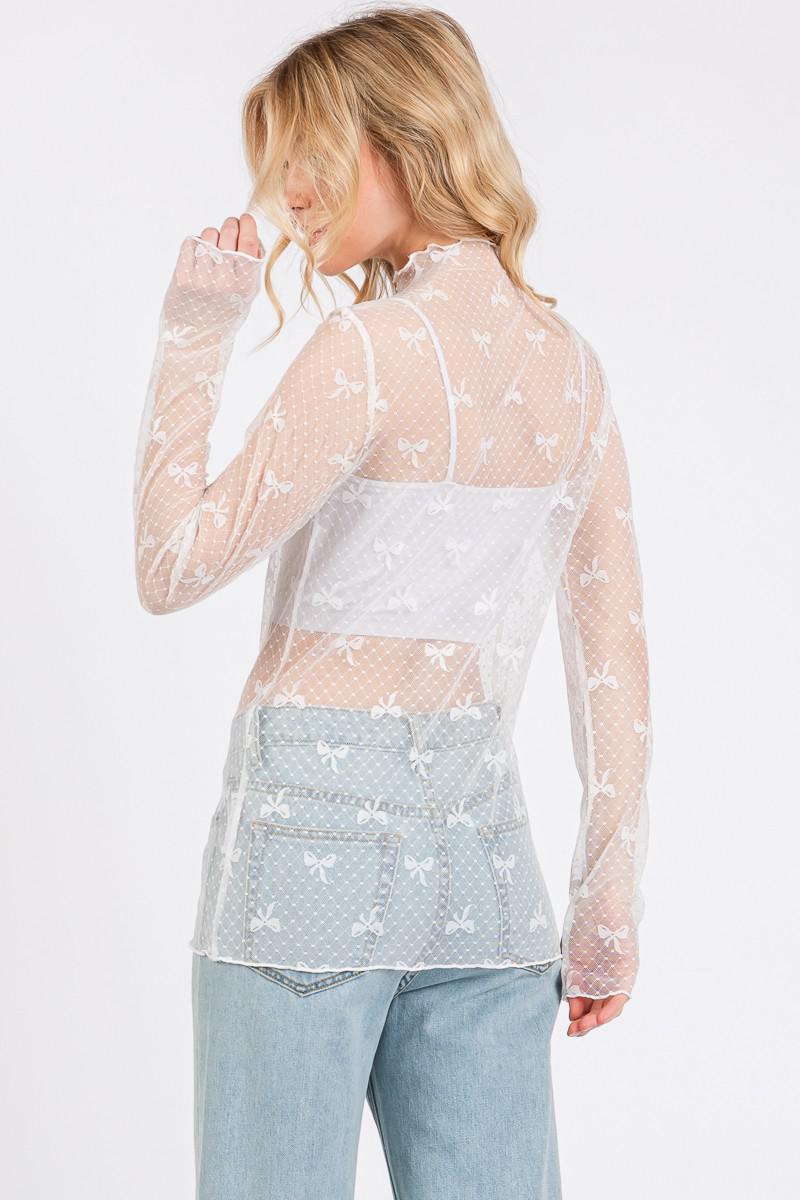 Beidleman Rd Bow Lace Top