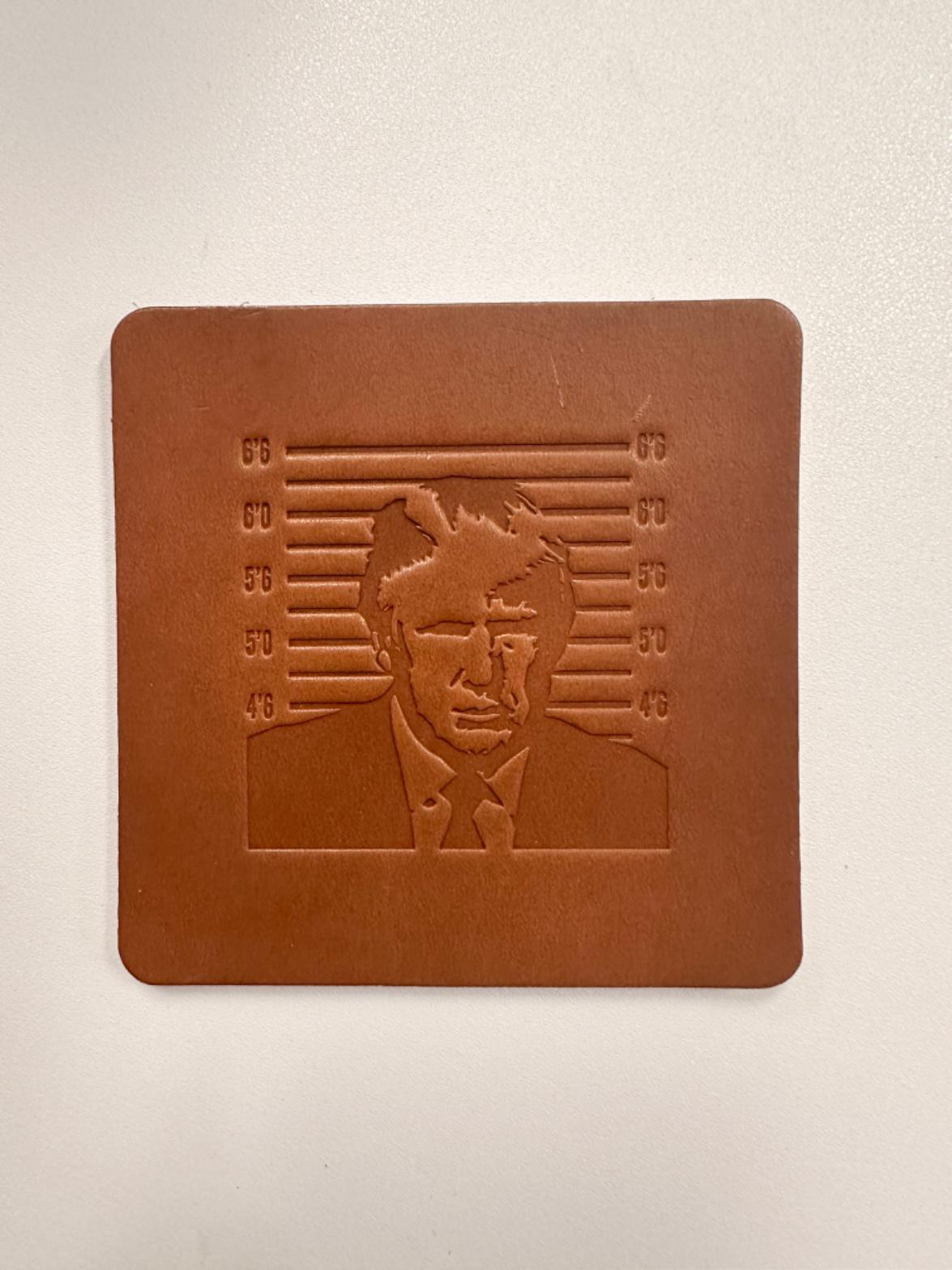 Trump Leather Coaster