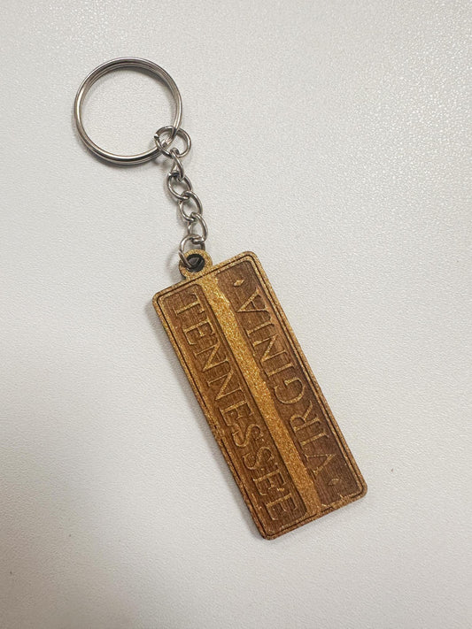 State Street Plaque Keychain