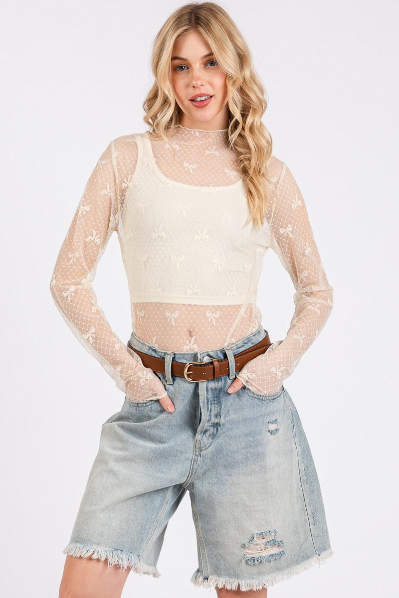 Beidleman Rd Bow Lace Top