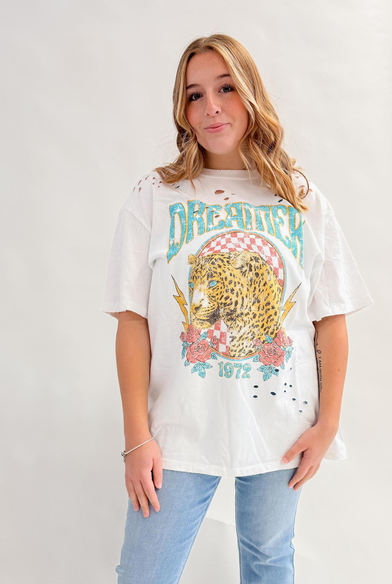 Dreamer Distressed Graphic Tee