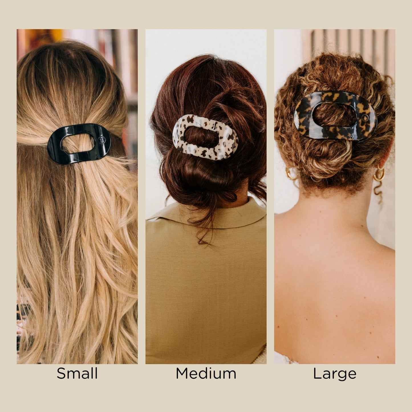 Flat Round Hair Clip- Medium
