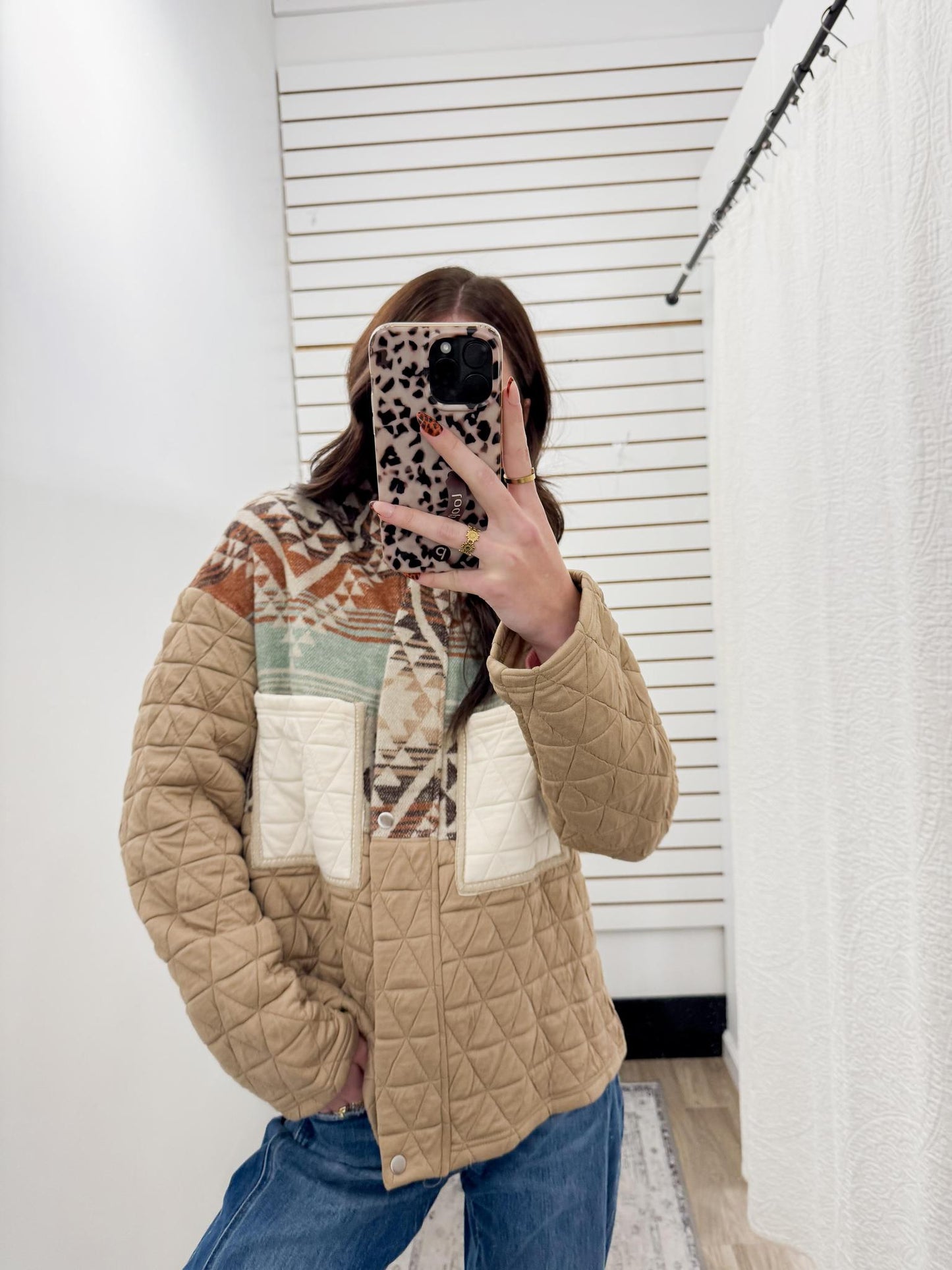 Aztec Quilted Shacket