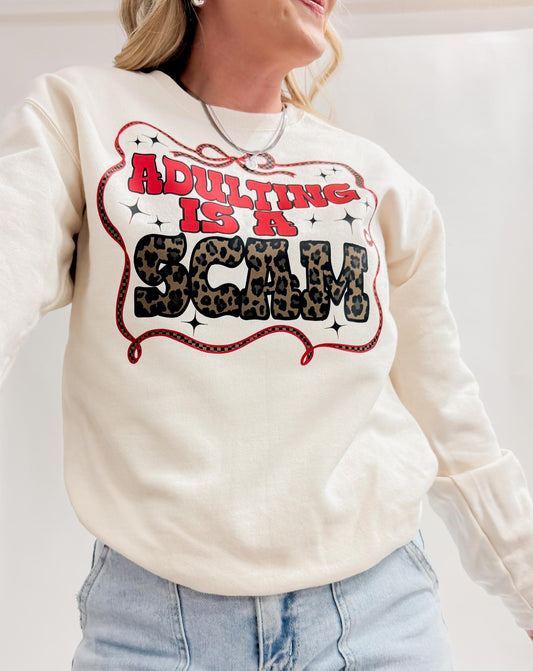 Adulting is a Scam Crewneck