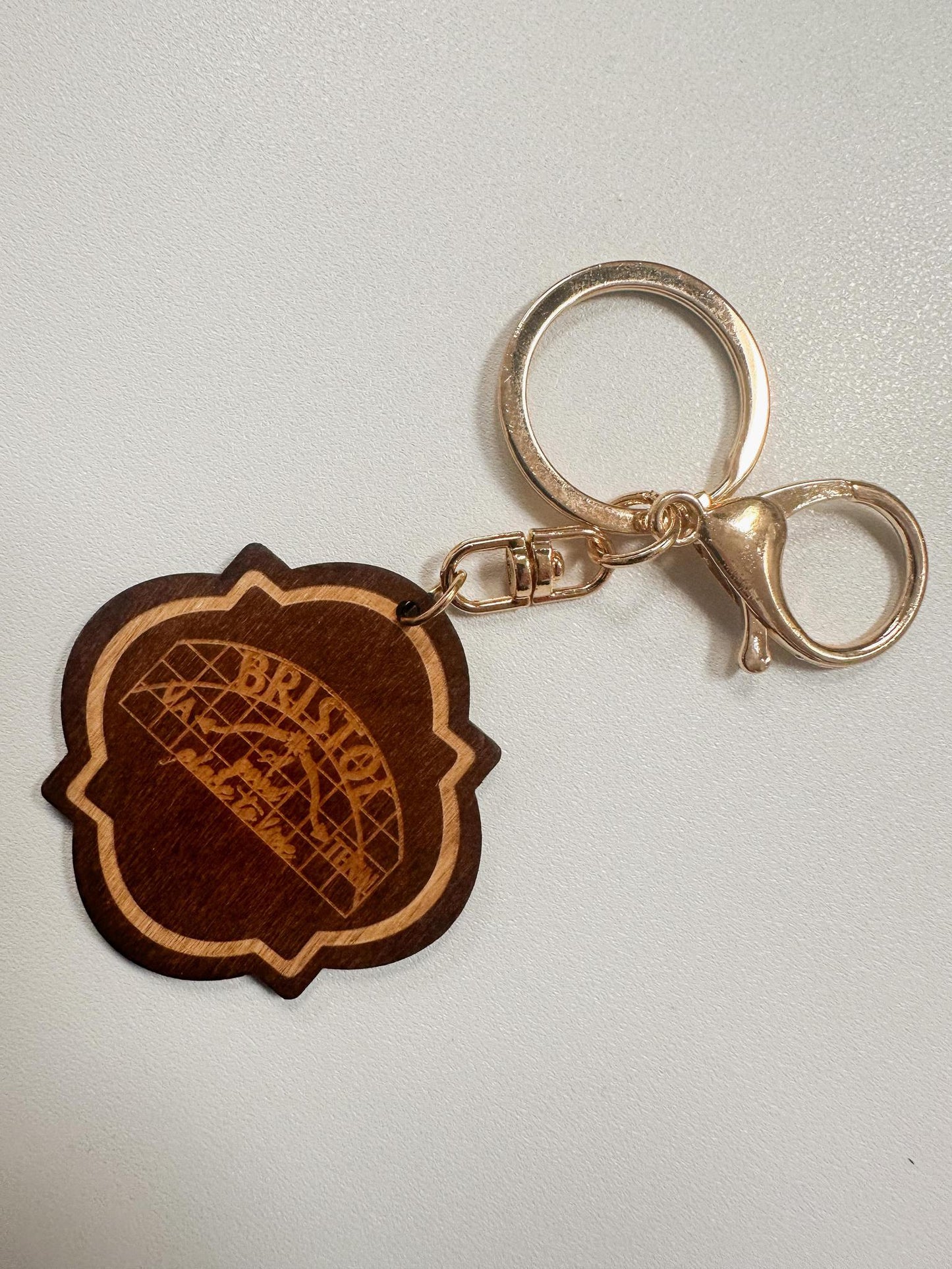 Bristol Va/Tn Sign Pendant Keychain