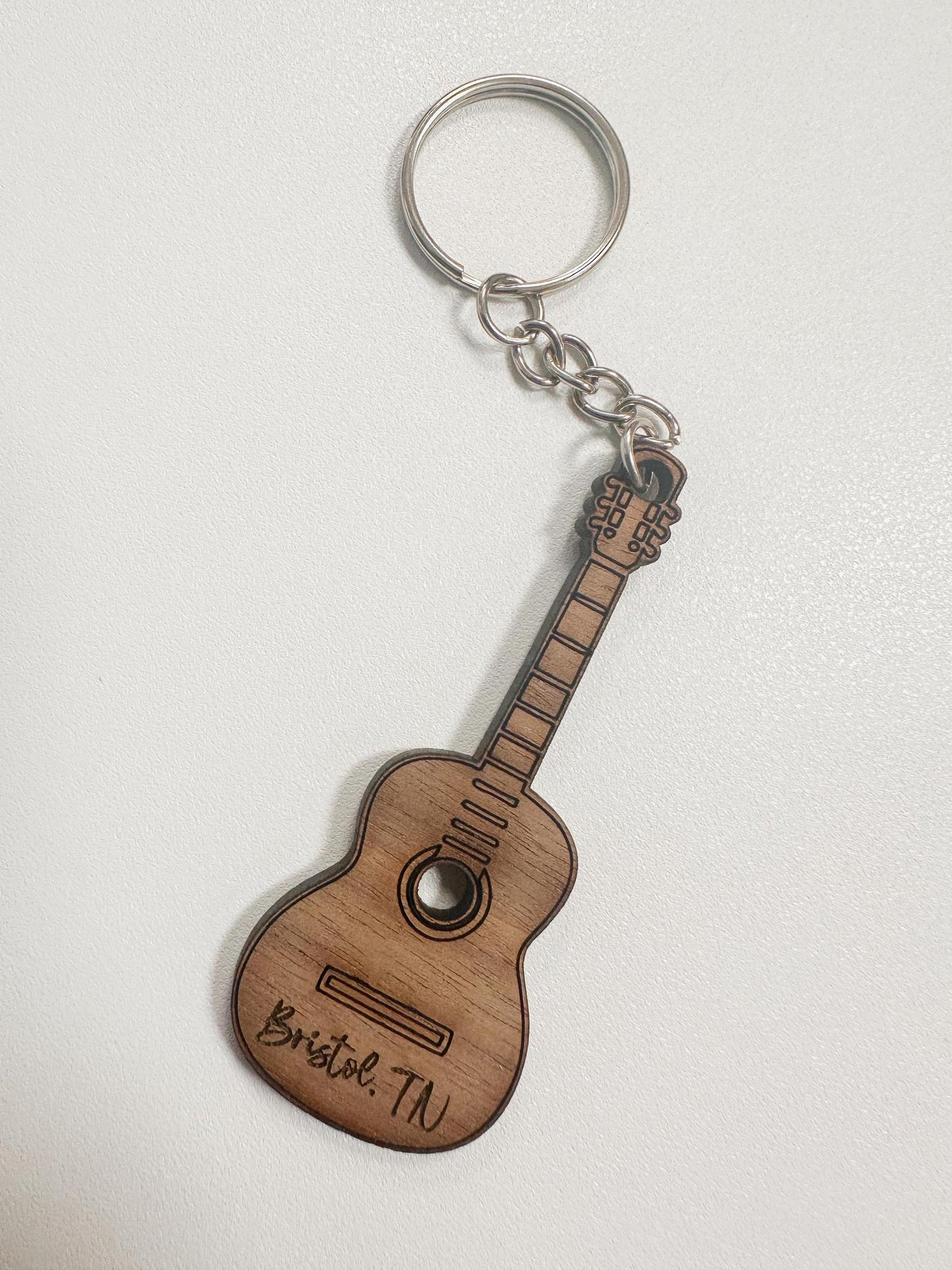 Bristol Tennessee Guitar Keychain