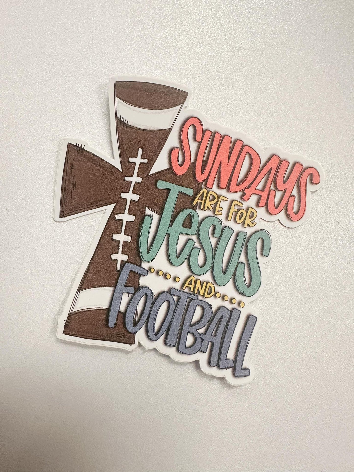 Jesus & Football Sticker