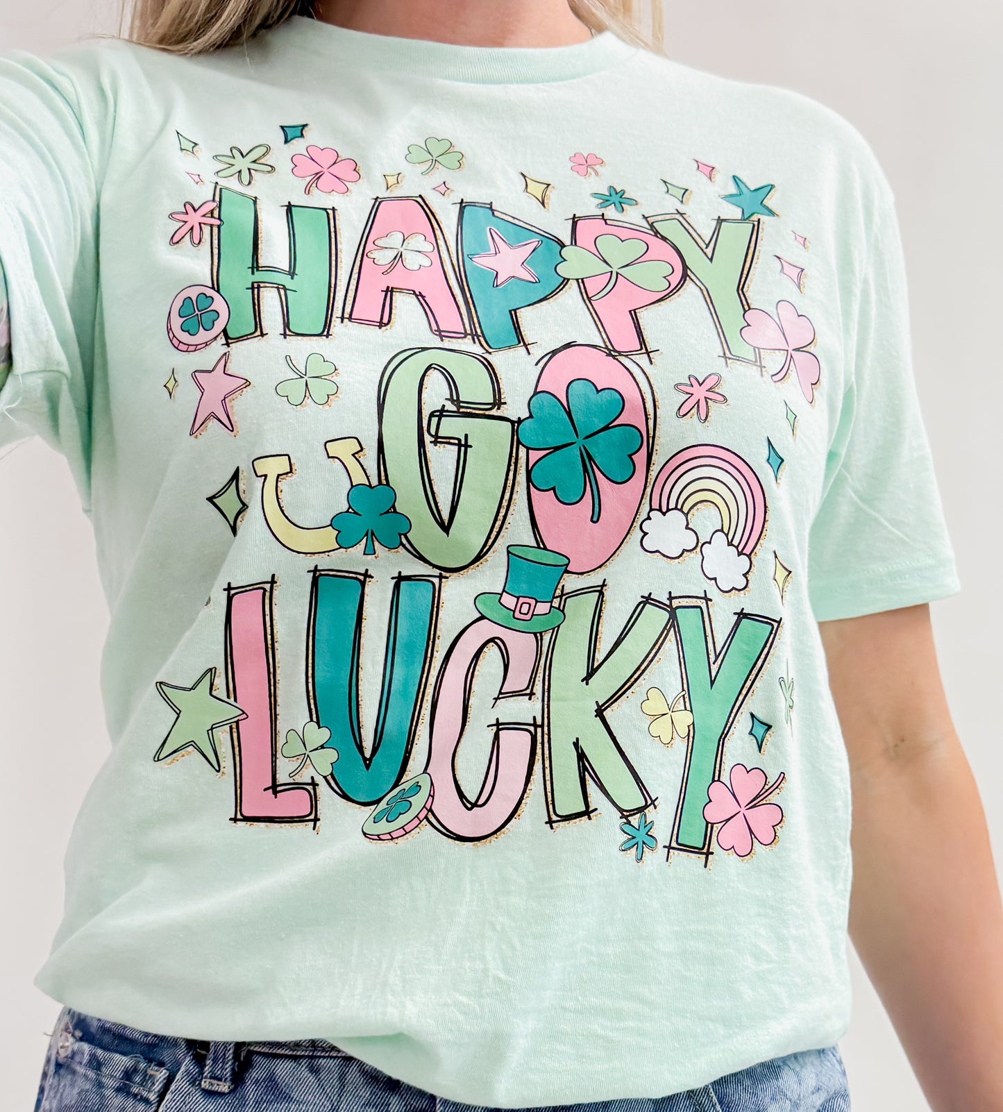 Happy Go Lucky Graphic Tee