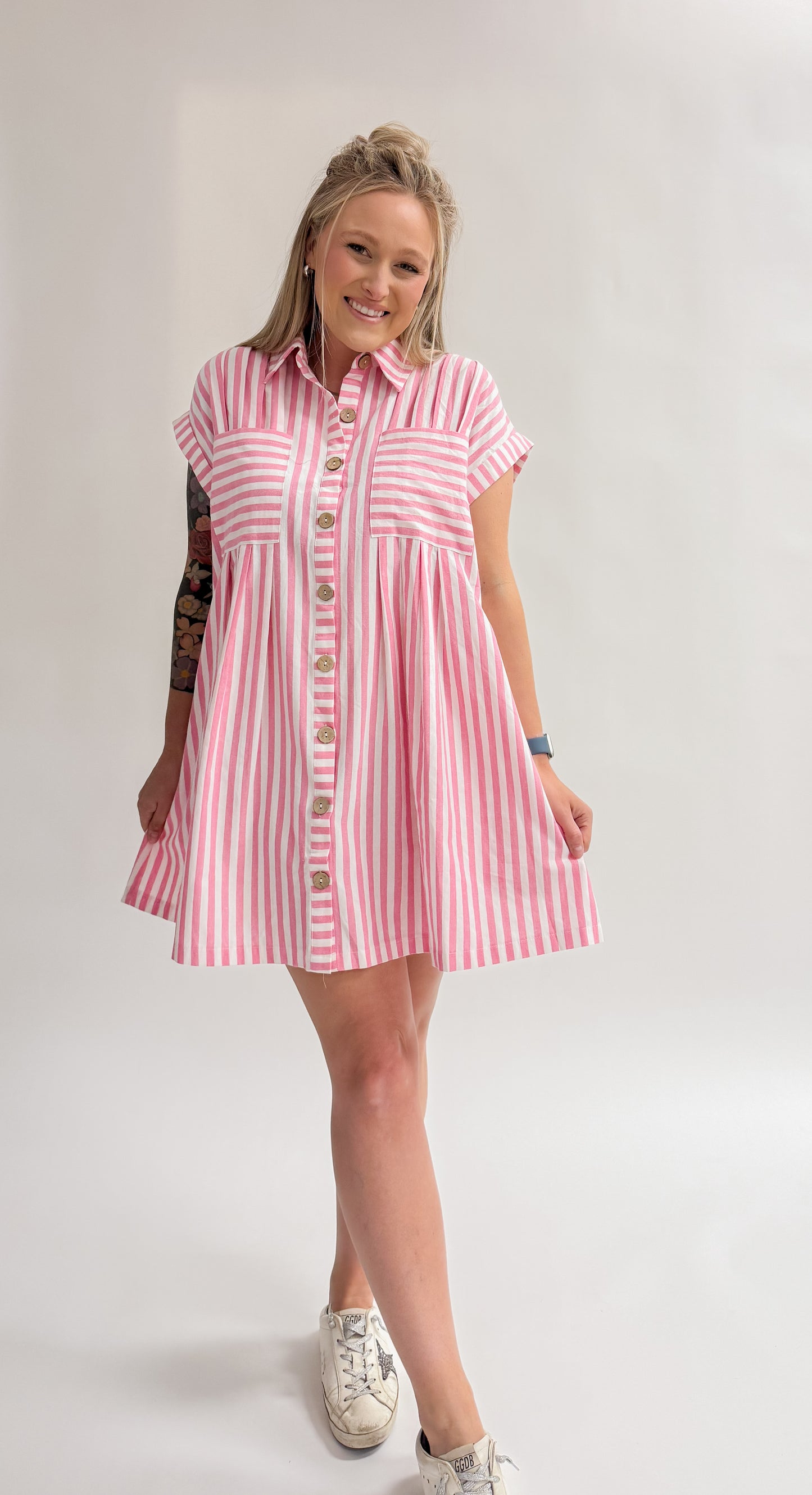 Green Acres Rd. Collared Dress