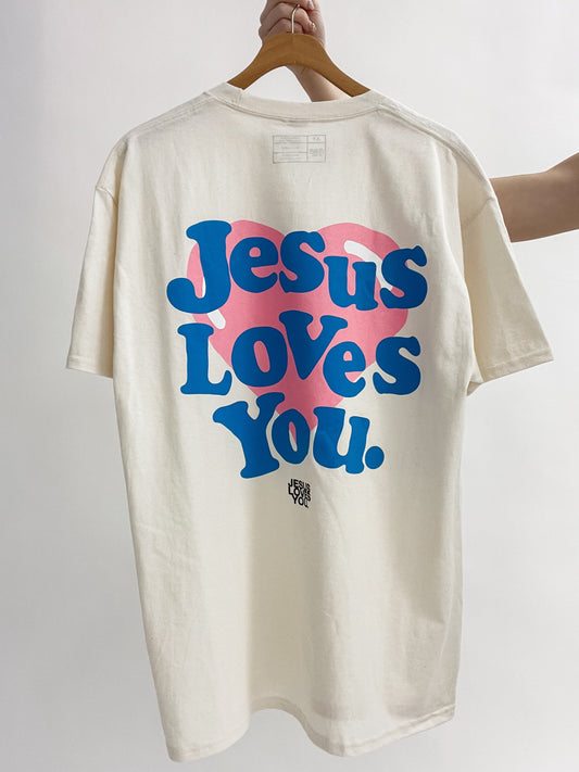Bold Jesus Loves You Graphic Tee