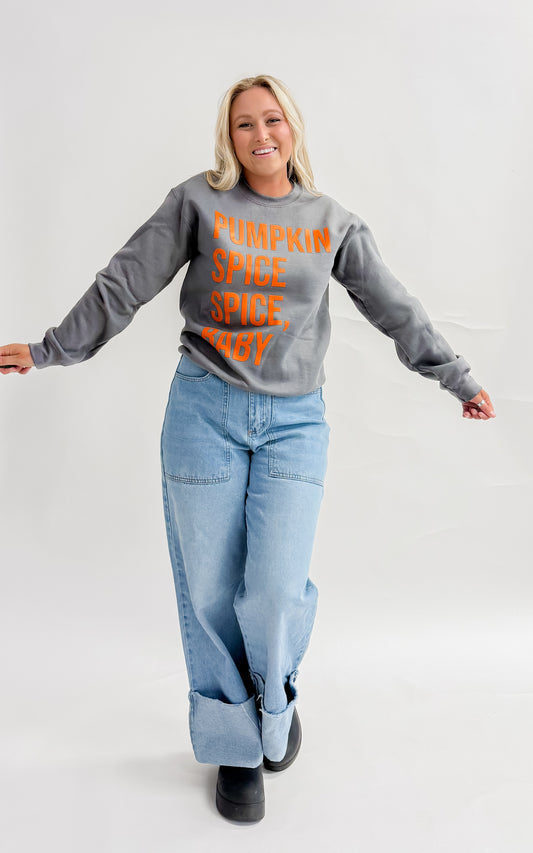 Pumpkin Graphic Crewneck Sweatshirt