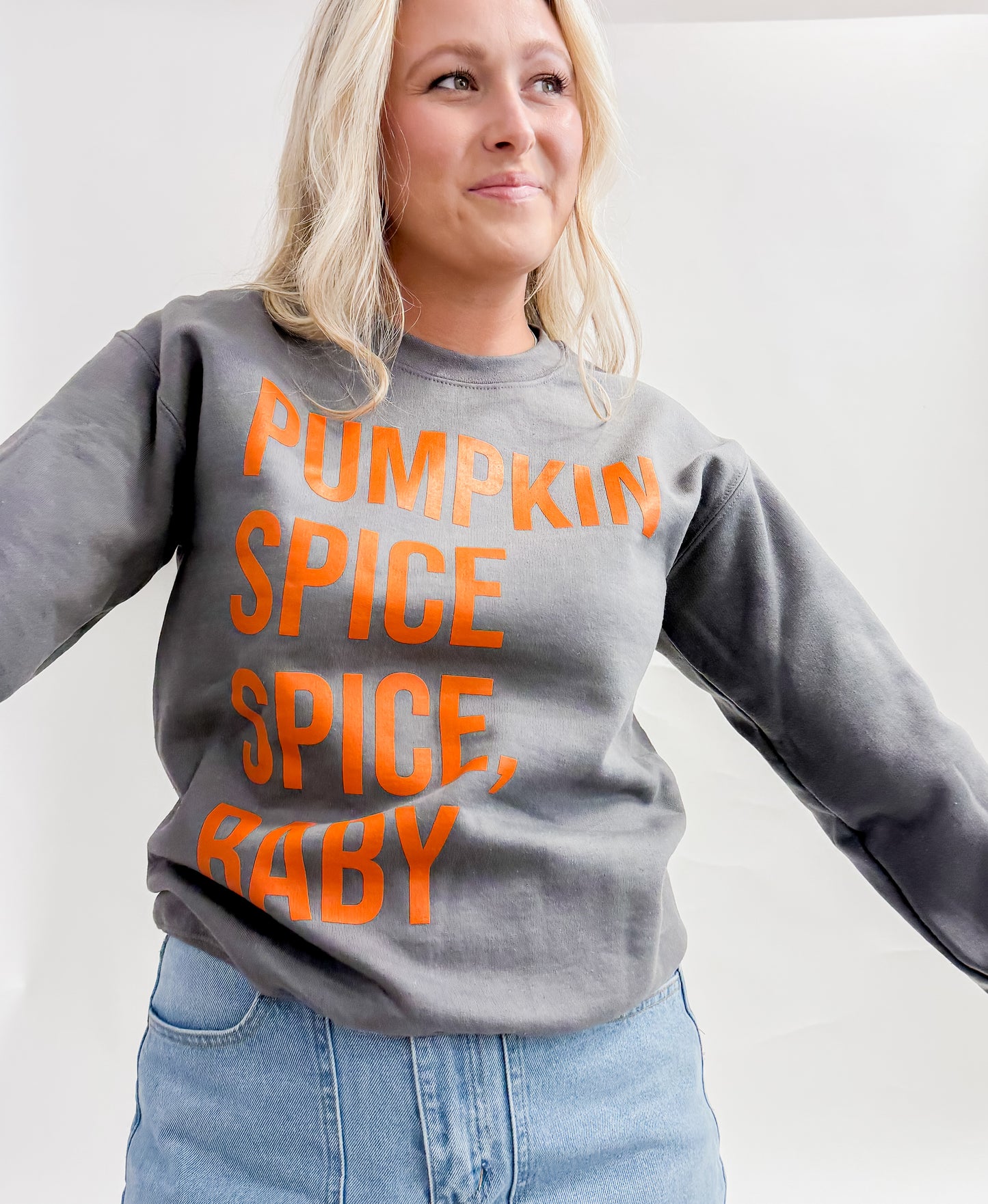 Pumpkin Graphic Crewneck Sweatshirt