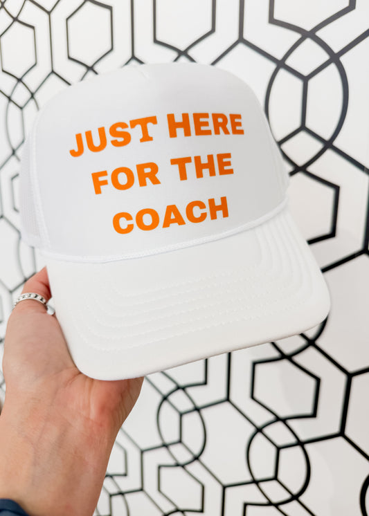 Just Here For The Coach Trucker Hat