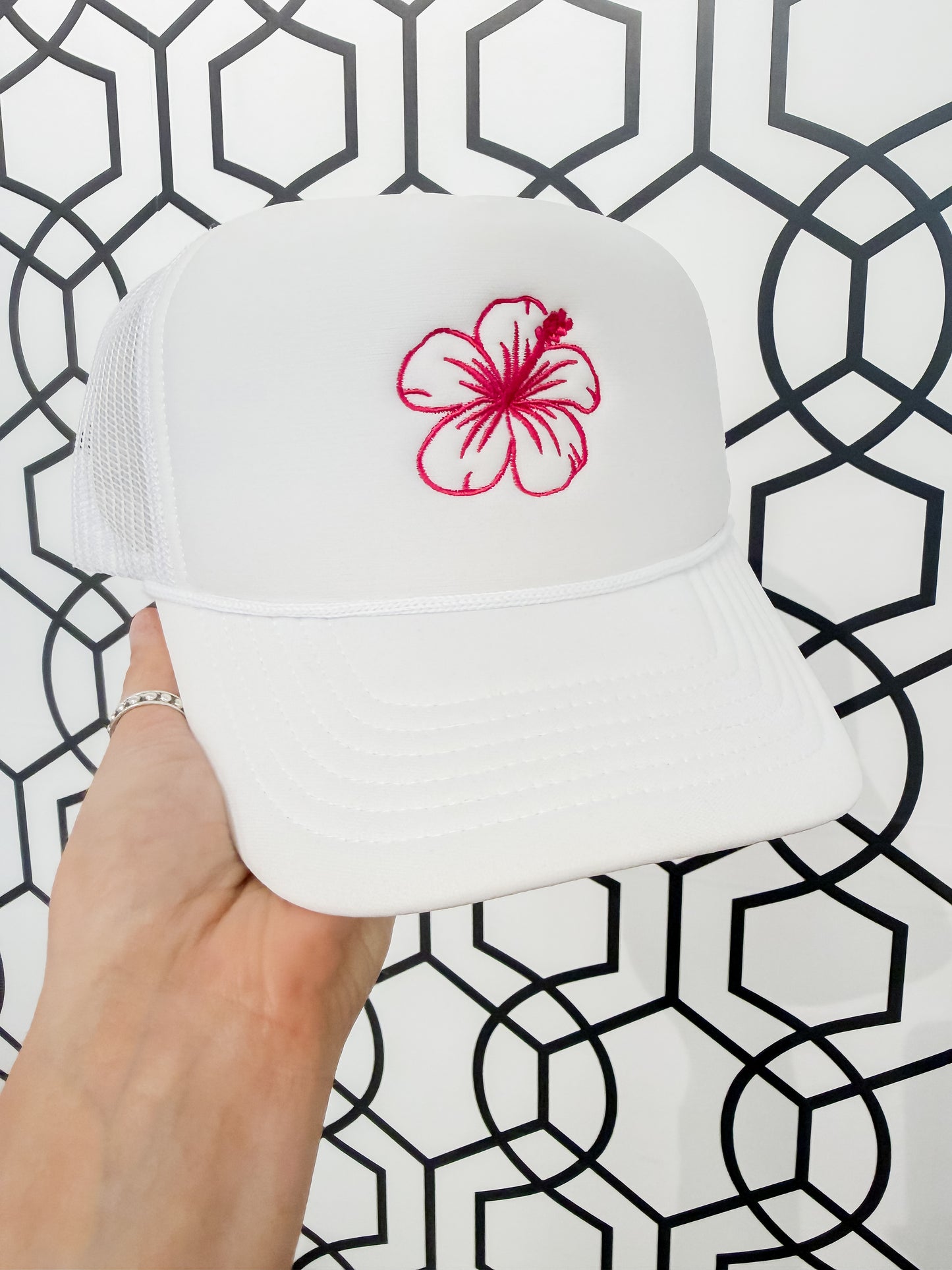 Hibiscus Flower Trucker Hat