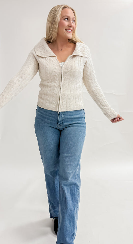 Crestview St. Zip Up Sweater