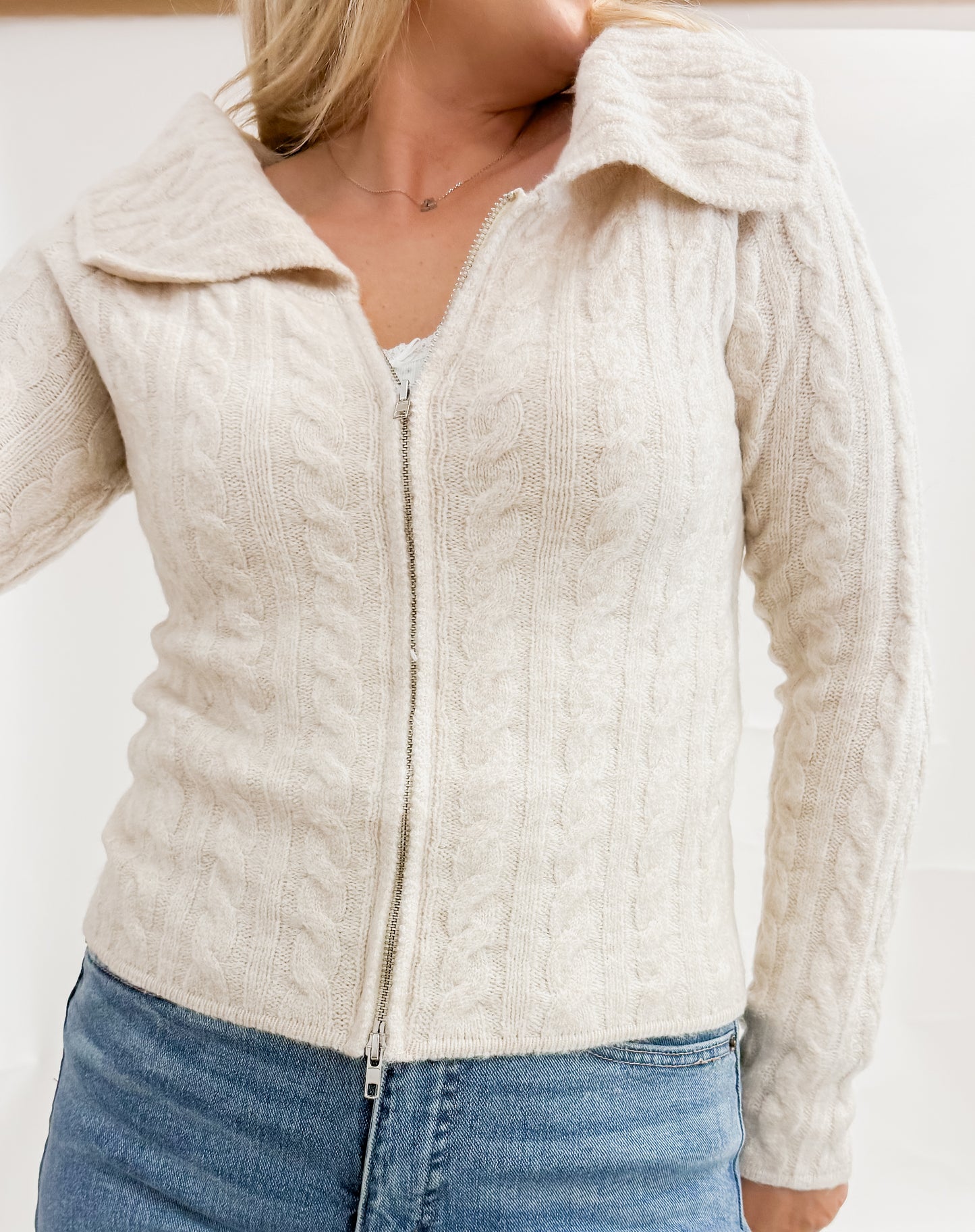 Crestview St. Zip Up Sweater