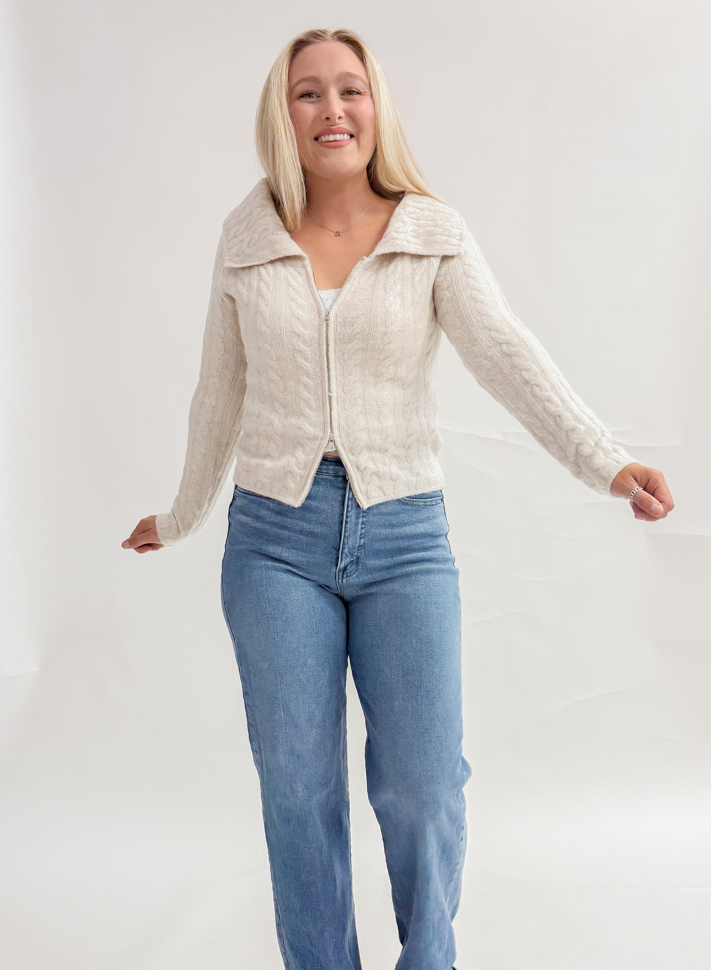 Crestview St. Zip Up Sweater