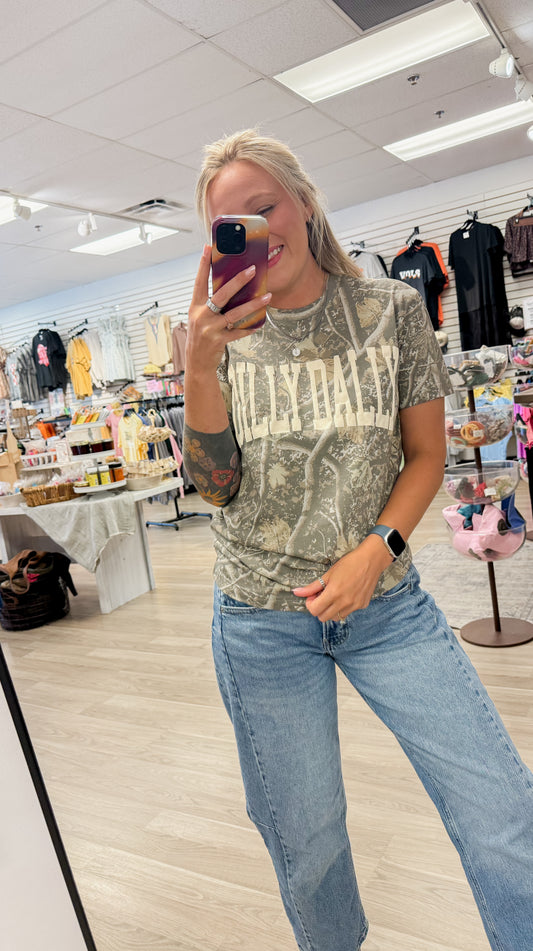 Dilly Dally Camo Graphic Tee
