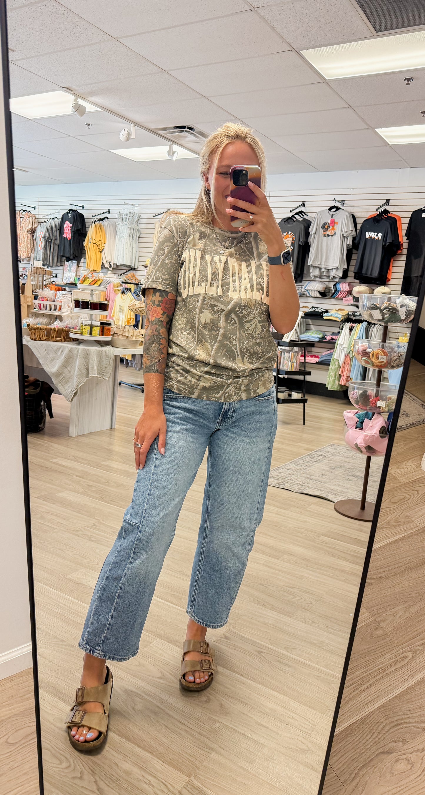 Dilly Dally Camo Graphic Tee