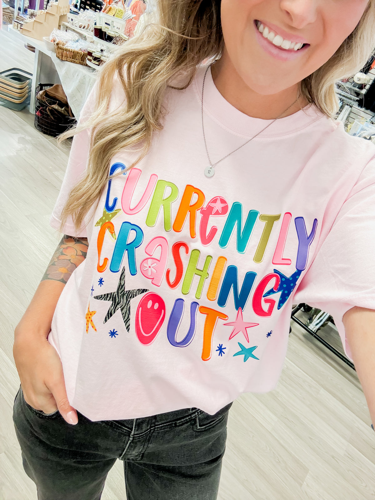 Currently Crashing Out Graphic Tee