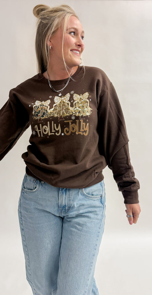 Holly Jolly Hunting Christmas Crewneck