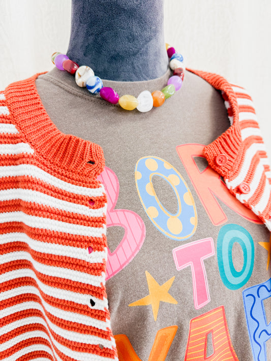 Color Pop Mixed Shape Beaded Necklace – Modern Statement