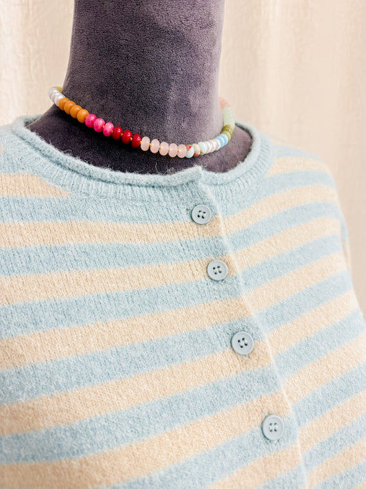 Color Garden Beaded Necklace – Natural Stone Beads Mix
