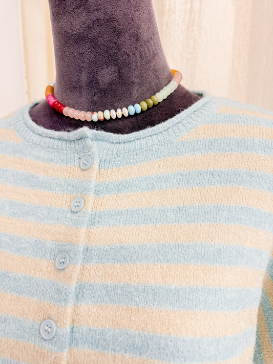 Color Garden Beaded Necklace – Natural Stone Beads Mix