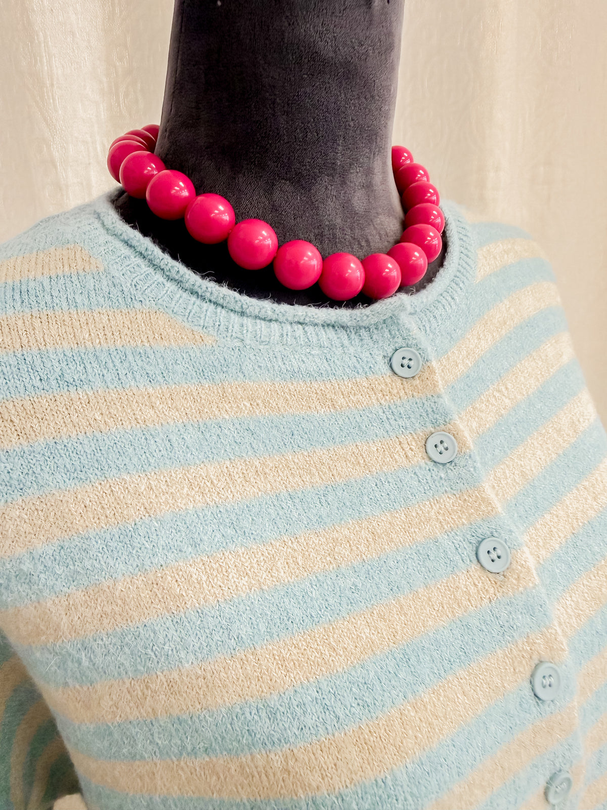 Beaded Color Gumball Statement Necklace