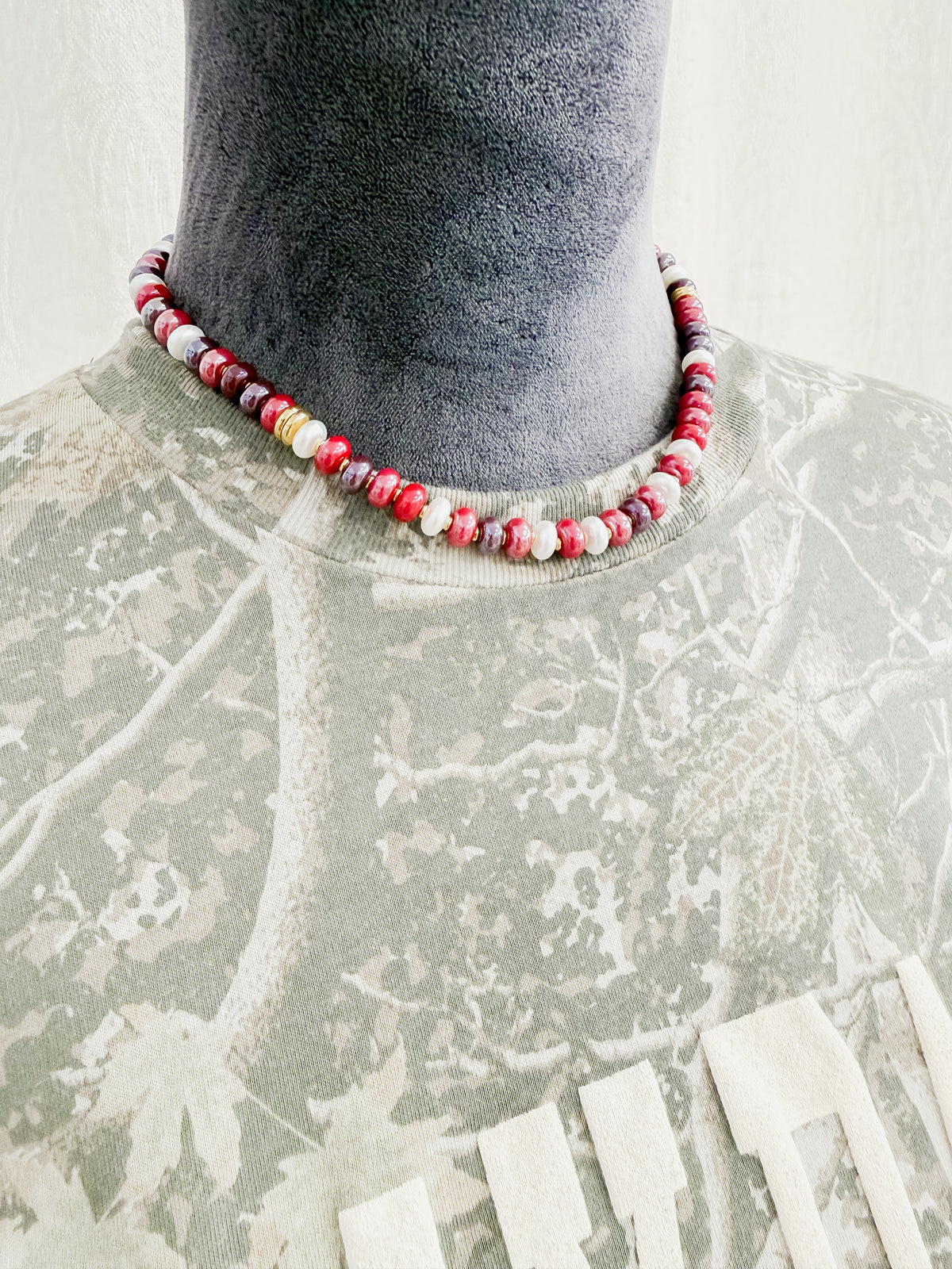 Color Garden Beaded Necklace – Natural Stone Beads Mix