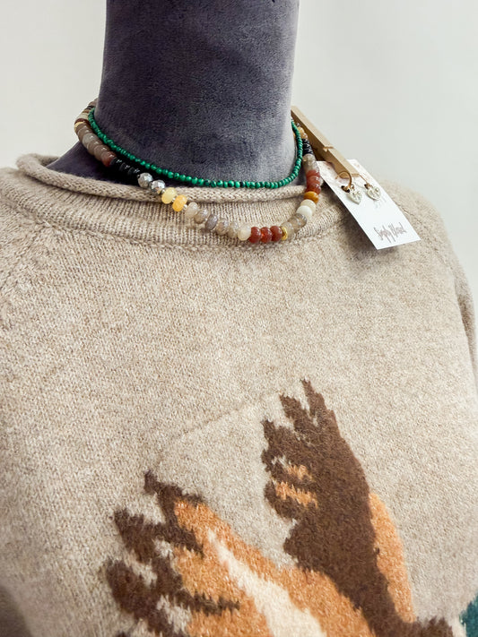 Natural Stone Beads Single Strand Necklaces