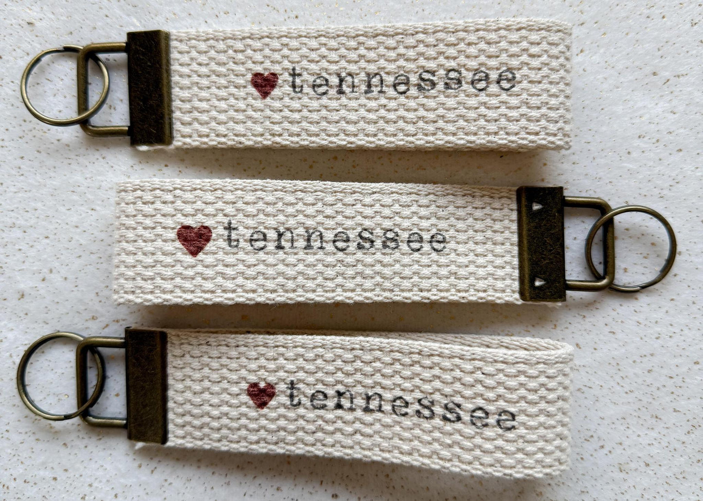 Heart Tennessee Key Wristlet