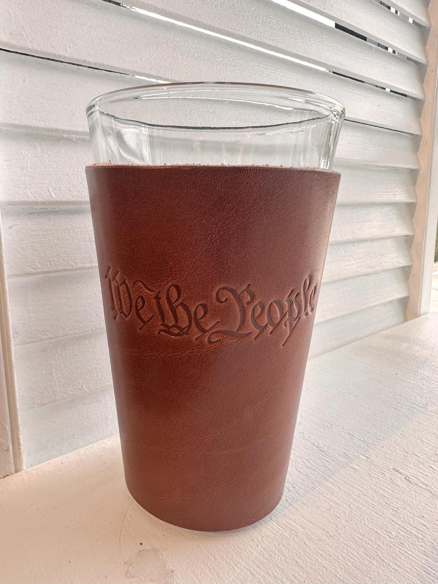 We The People Pint Leather Sleeves