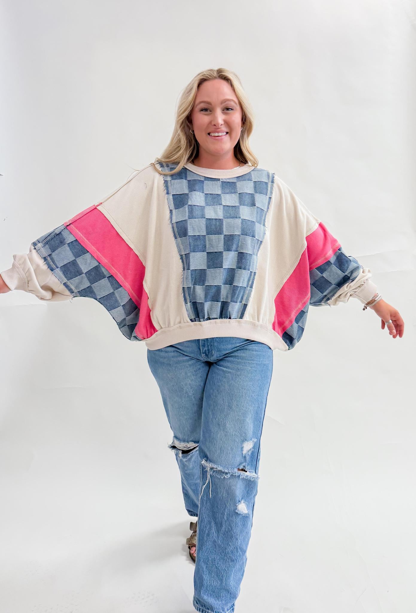 Bird Rd. Checkered Pullover