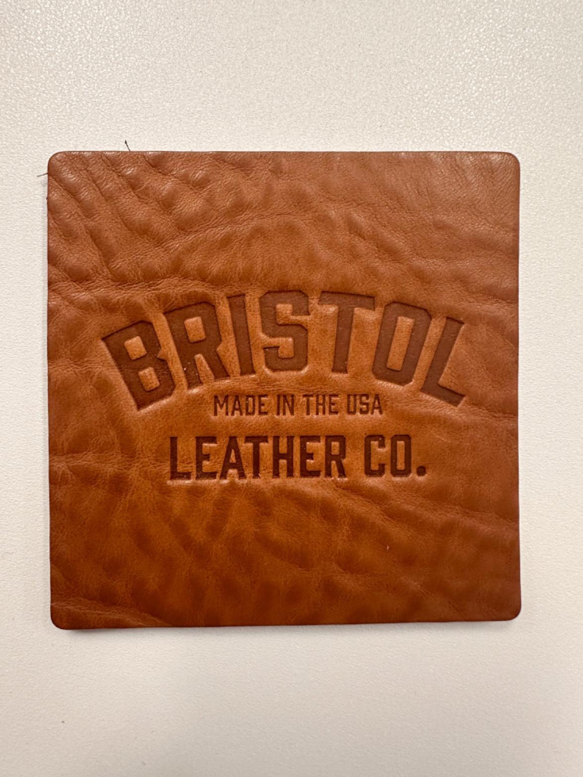 Bristol Leather Company Logo Leather Coaster