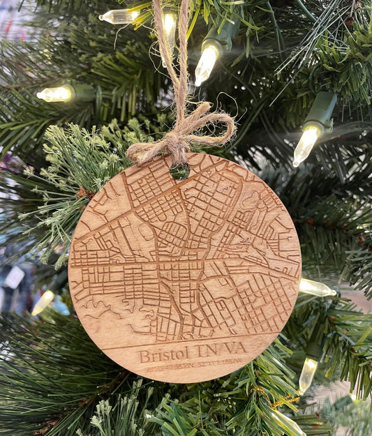 Bristol Street Map Ornament