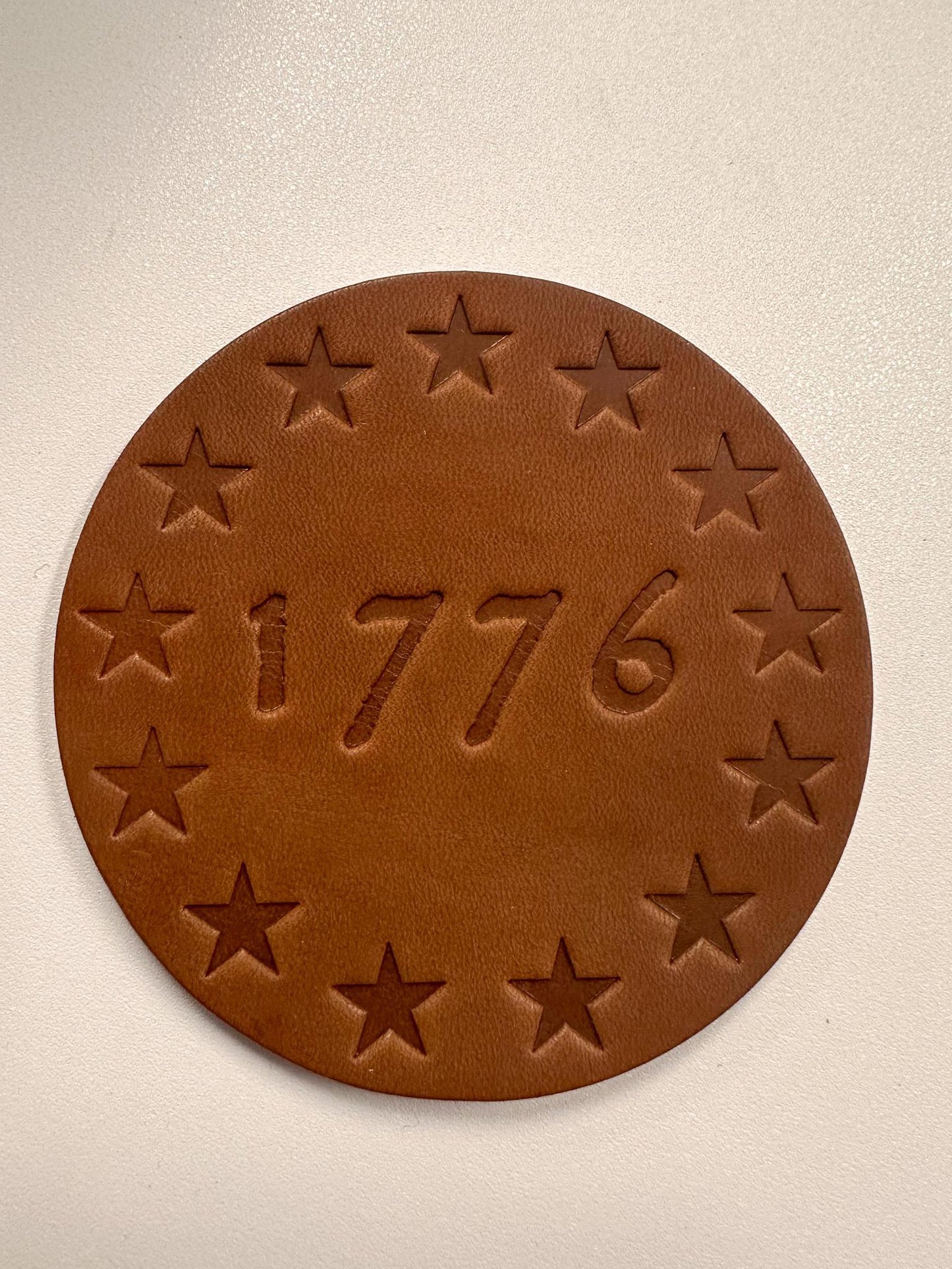 1776 Leather Coaster