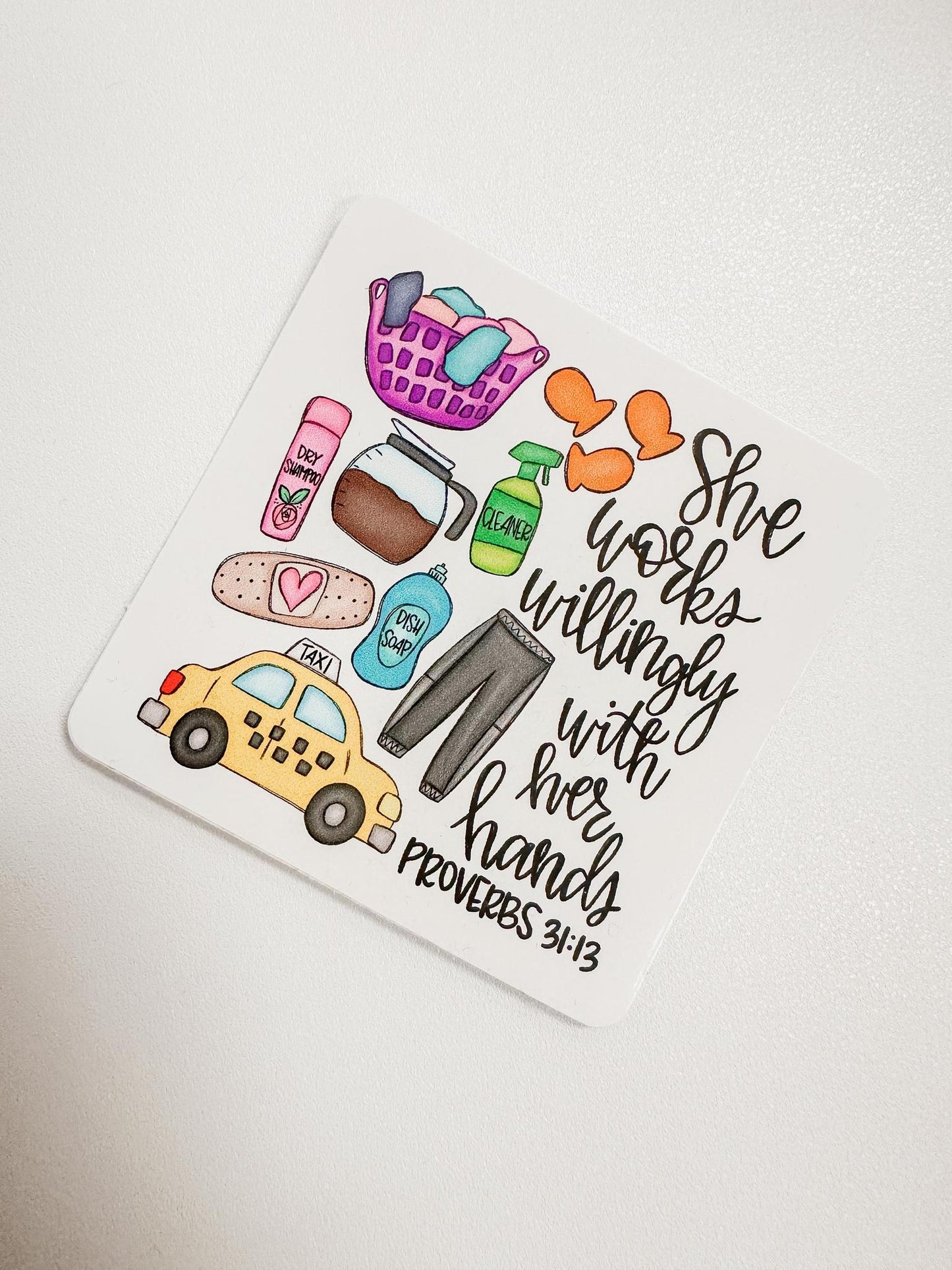 Proverbs 31:13 Sticker